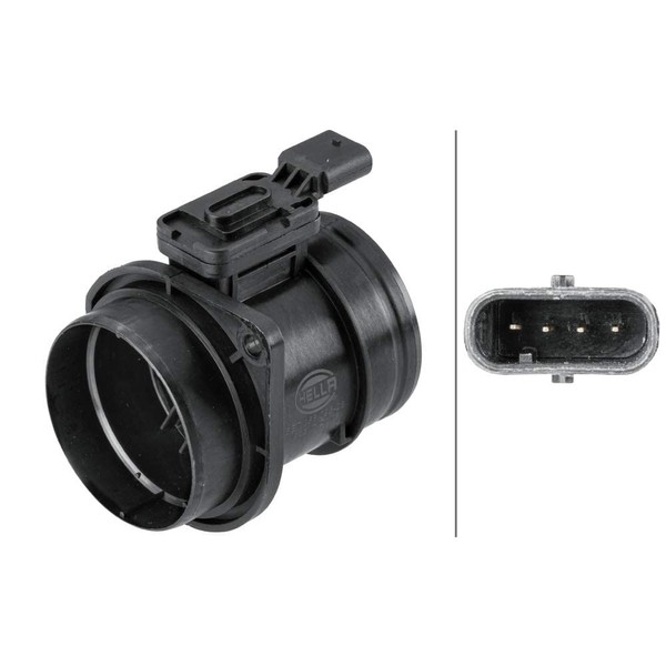HELLA 8ET 358 095-281 Air Mass Sensor - Pipe-neck -