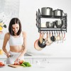VyGrow 28 Inch Pot Rack Wall Mounted, 2 Tier Pots