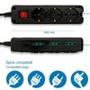 9-way power strip: 3 Schuko sockets + 6 two-value sockets