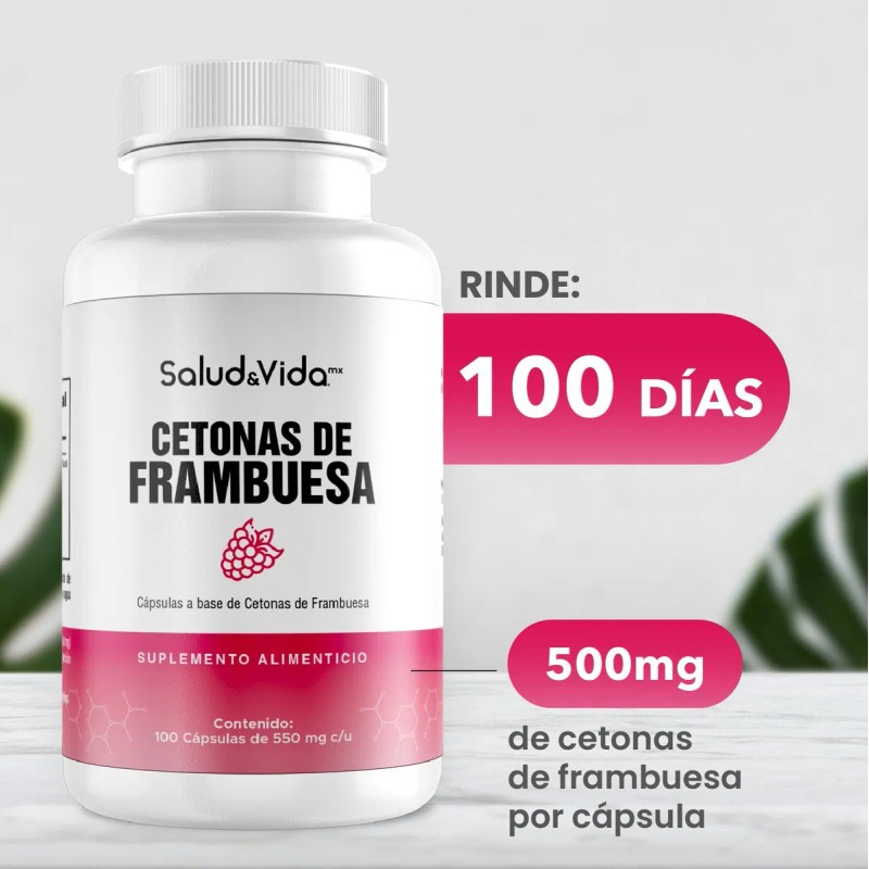 Cetonas de Frambuesa 500mg - Uno al día - Premium,