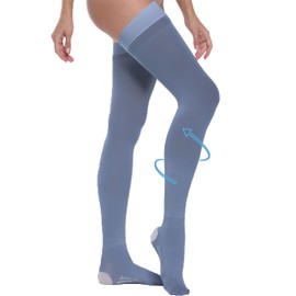 BeOnTop Medical Compression Stockings Women Men Class 1 18-23 mmHg Unisex - Thrombosis Stockings, Support Stockings, Compression Socks, Trombosis Socks, BLUE MED