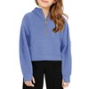 Doshoop - Sudadera corta con cuello de media cierre para