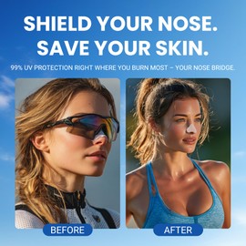 Anyhorse Nose Sun Protection Strips – 4PCS Breathable Cotton | Invisible Nose Bandage for Outdoor Sports (01 Beige)