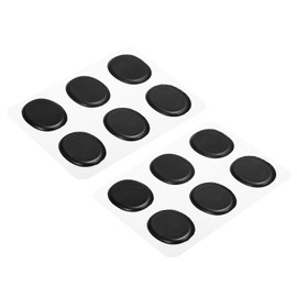 MECCANIXITY Drum Dampeners Gel Pads Silicone Drum Silencers Drum Dampeners Moon Gels Clear 31x25x2.8mm for Drums Cymbals Tone Control Pack of 12