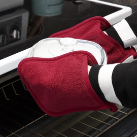 RITZ Terry Pocket Mitt & Hot Pad: Unparalleled Heat Resistant, Durable 100% Cotton – Ergonomically Designed for Optimal Grip – Easy-Care Machine Washable – 2-Pack, Paprika