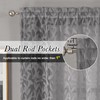 Lecloud Leia Clip Leaf Charcoal Grey Curtains Tiers Sheer Valances