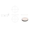 Round Diameter 30 mm, Thickness 4 mm, Ground on One