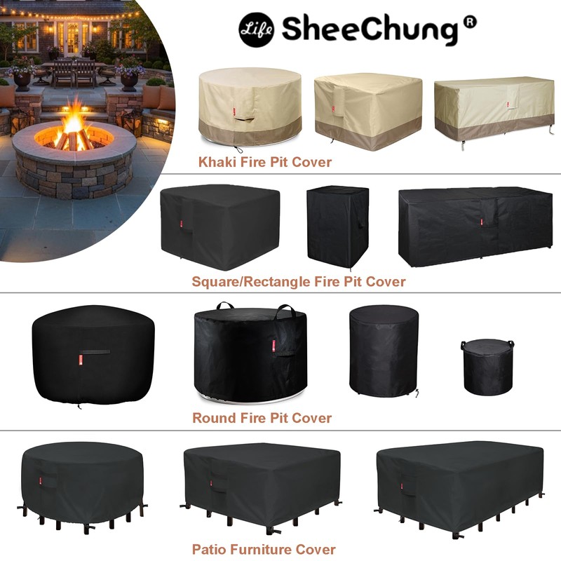 SheeChung Fire Pit Cover for Panovue Metal Chiminea Fire Pit,Heavy