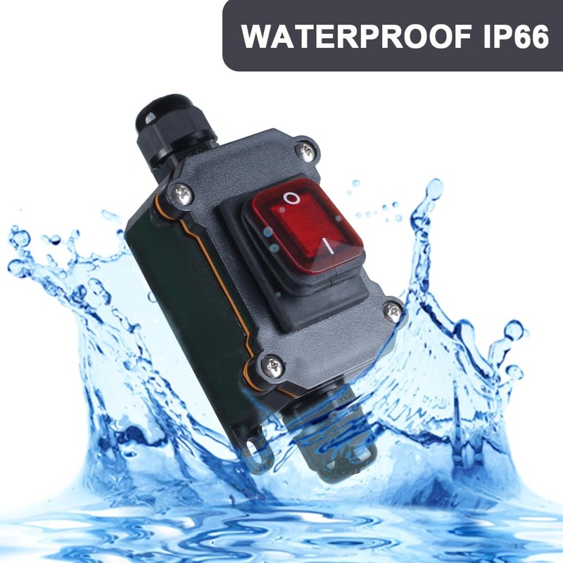 DMWD 12V-24V DC Waterproof Inline Cord Switch On Off DPST