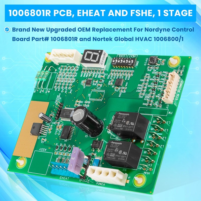 1006801R Control Board 1006800/1 For Nordyne Intertherm Revolv Miller E7