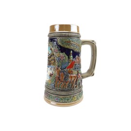 Beer Stein “Winter In Germany” Beer Mug by E.H.G (#1 in Collection of Four Steins) | .50 Liter