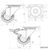 1" Small Caster Wheels Low Profile Casters for Furniture Soft