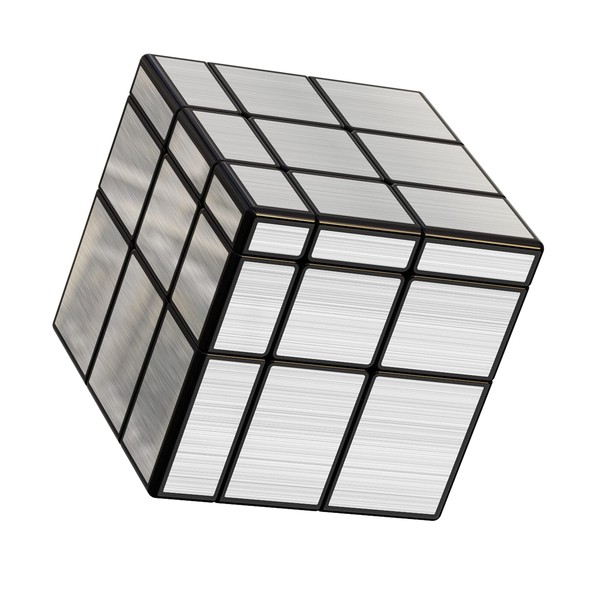 Vdealen Mirror Cube, Magic Mirror Cube 3 x 3 Silver Speed Cube 57 mm