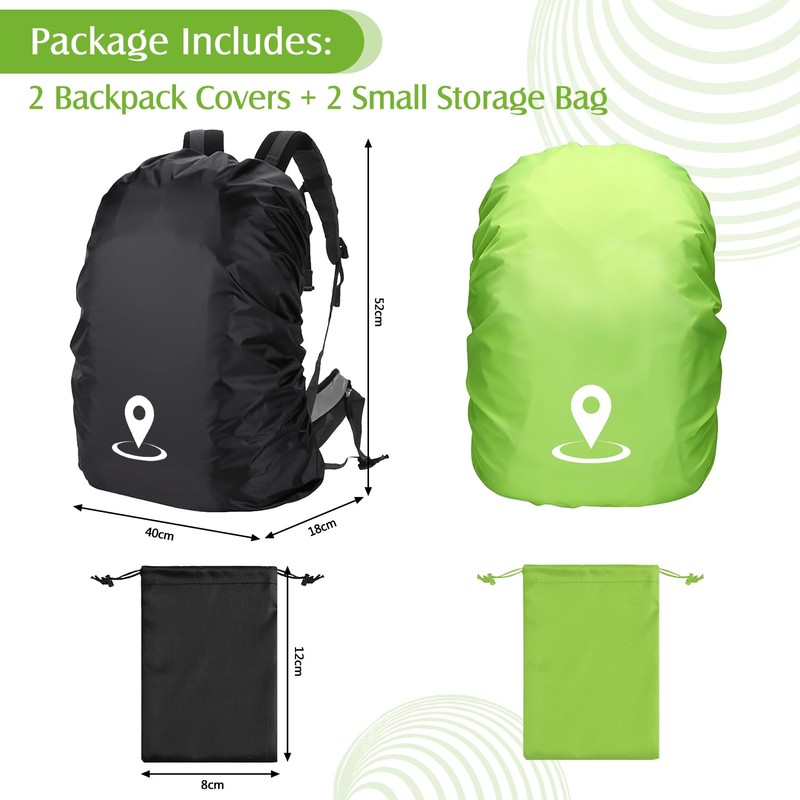 YANSYUN Rain Cover School Bag Pack of 2 Reflective Rain