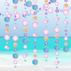 siawadeky Bubble Garland, Set of 4, Colorful Banners, Fashionable, Round Shape, Party Banners, Reflective Effect, Glitter, Hanging, Decoration, Atmosphere, Photo Accessories, Interior Decoration,