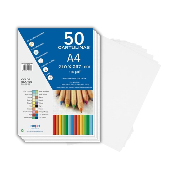 Dohe - A4 White Card (Pack of 50) - Size
