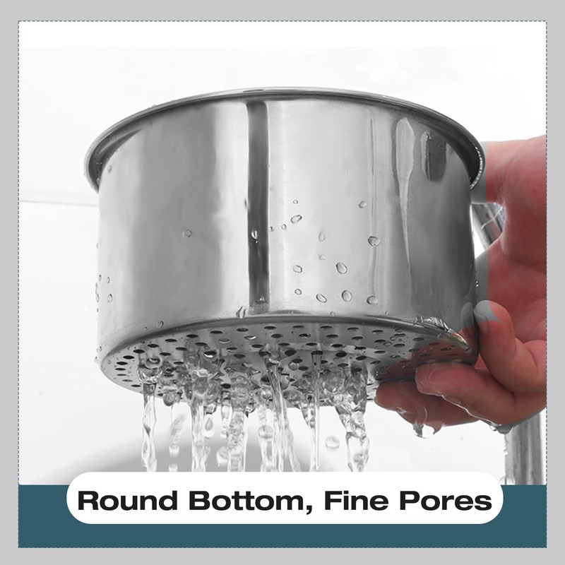 Taicols Stainless Steel Sink Drainage Filter Basket, Kitchen Sink Food