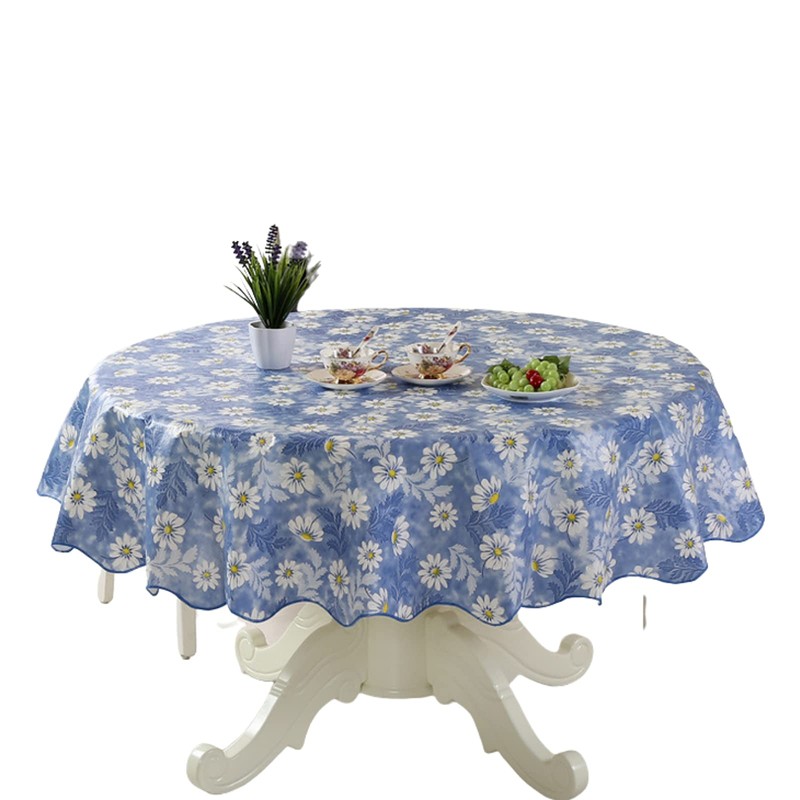 XUNQUCOM 150CM Round Hotel Tablecloth Pure Color Restaurant Tablecloth Polyester
