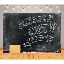 CORFOTO 6x4ft Fabric School's Out Backdrop Summer Vacation is Coming School's Out for Summer Backdrops End of School Year Photography Background Party Decorations Photo Props