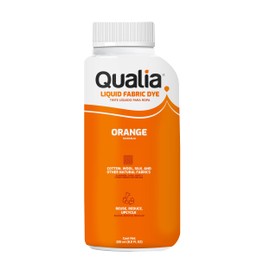 Qualia All Purpose Liquid Fabric Dye, Easy to Use Dye for Cotton, Wool, Silk, Wood, & Linen, Ultra Concentrated Colors, Orange
