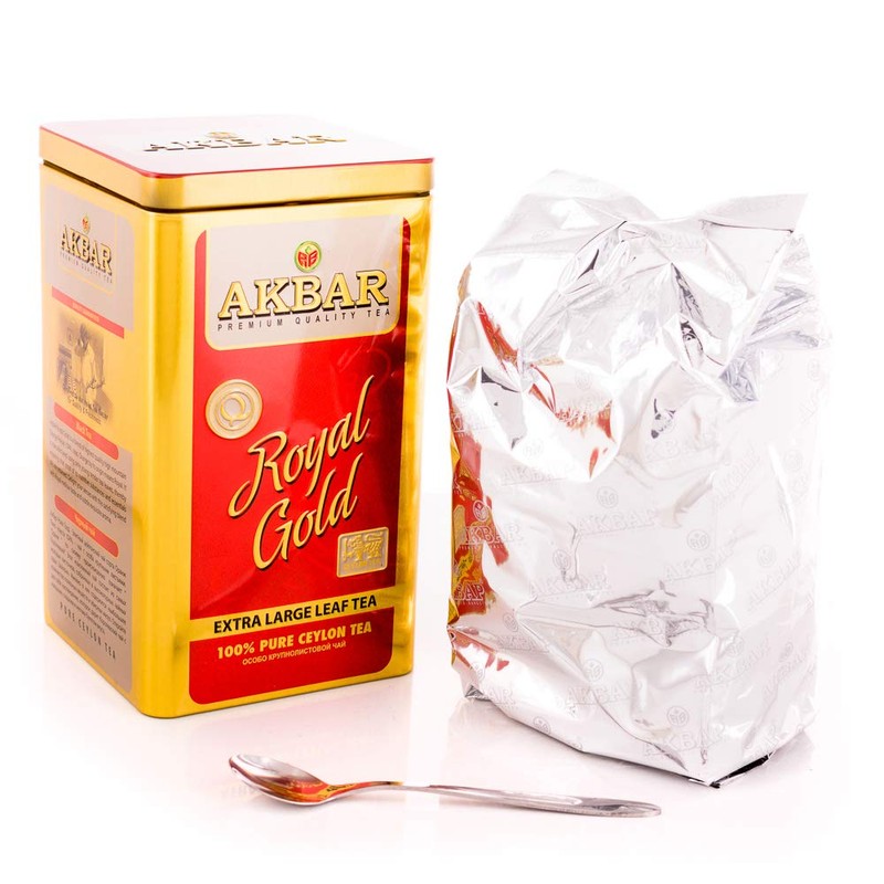 Akbar Royal Gold with Free Spoon - Big Leaf 250g