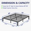 Furnitui 12 Inch High Metal Queen Bed Frame, Platform Bed