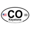 US Decal, Inc. Keystone, Colorado Oval Sticker