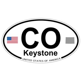 US Decal, Inc. Keystone, Colorado Oval Sticker