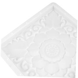 OFFSCH Floor Tile Mold Stepping Stone Kit Concrete Molds and Forms Walkway Molds Paving Sidewalk Mold Stepping Stones Outdoor Concrete Rock Molds Old Fashioned Lawn Stone White Plastic