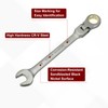 sourcing map Flex Head Ratchet Wrench Spanner 3/4" SAE Ratcheting