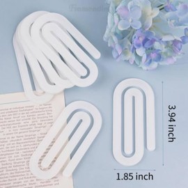 Framendino, 10 Pack Sublimation Blank Acrylic Thermal Jumbo Paper Clips for Office Large