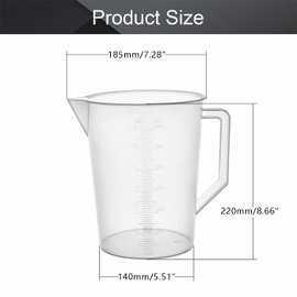 Othmro 3000ml Plastic Measuring Cup, Graduated Beaker Large 3L Measuring Jug with Handle for Baking Cooking Kitchen Lab Measure Tool 1pc