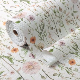 Tatyanna Drawer and Shelf Liner for Kitchen Cabinets Non Adhesive Drawer Liners Floral Cabinet Liner Strong Grip Non Slip Shelf Liners Waterproof Kitchen Cupboard Liner Easy to Clean 12IN x 16.4FT