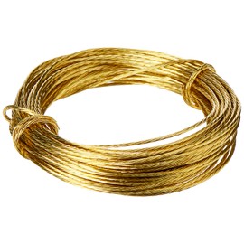 Merriway BH02242 Brass Number 1 Picture Wire, 6 Metres (19.5 feet), 6 kg (13 lb) Breakweight