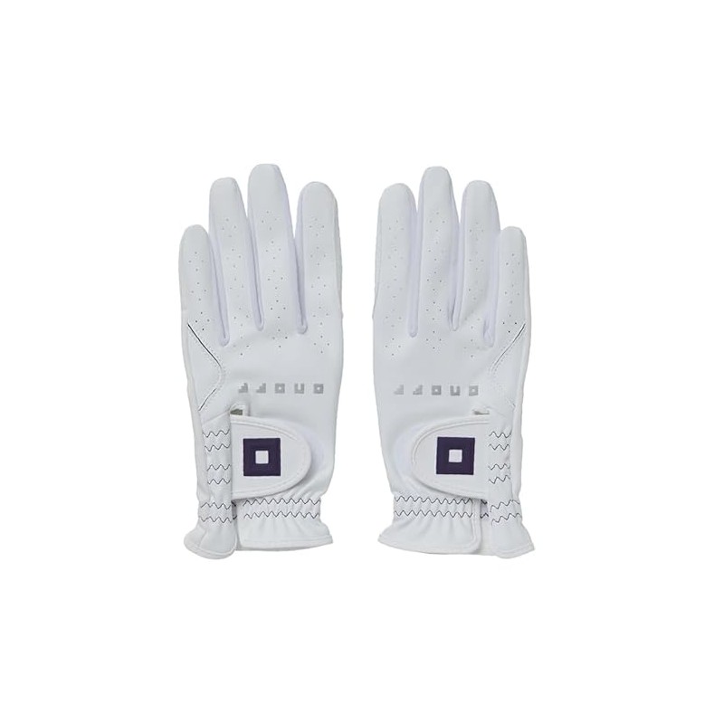 Onoff OG7325-01 WHT22 Golf Women's Gloves, 8.7 inches (22 cm),