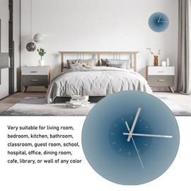 Bewinner 30,5 cm Große, Moderne Wanduhr mit Sonnenuntergang, Stilvolle, Rahmenlose, Nicht Tickende Uhr, Geräuschlose, Nicht Tickende Wanduhr für Wohnzimmer, Schlafzimmer, Küche (Blue)