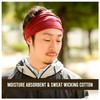CHARM Turban Unisex Cotton ROLL Arrangement Stretch Headband