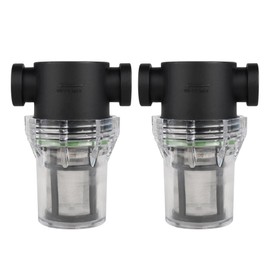 SEAFLO 1/2" Female NPT in-Line Strainer with 100 Mesh Stainless Steel Filter Screen – Clear Bowl for Easy Cleaning | Model SF-ST-12 (2-Pack)