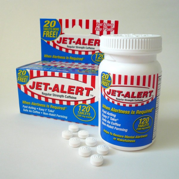 Jet-alert 100 Mg Each Caffeine Tab 120 Count Value Packs (8)