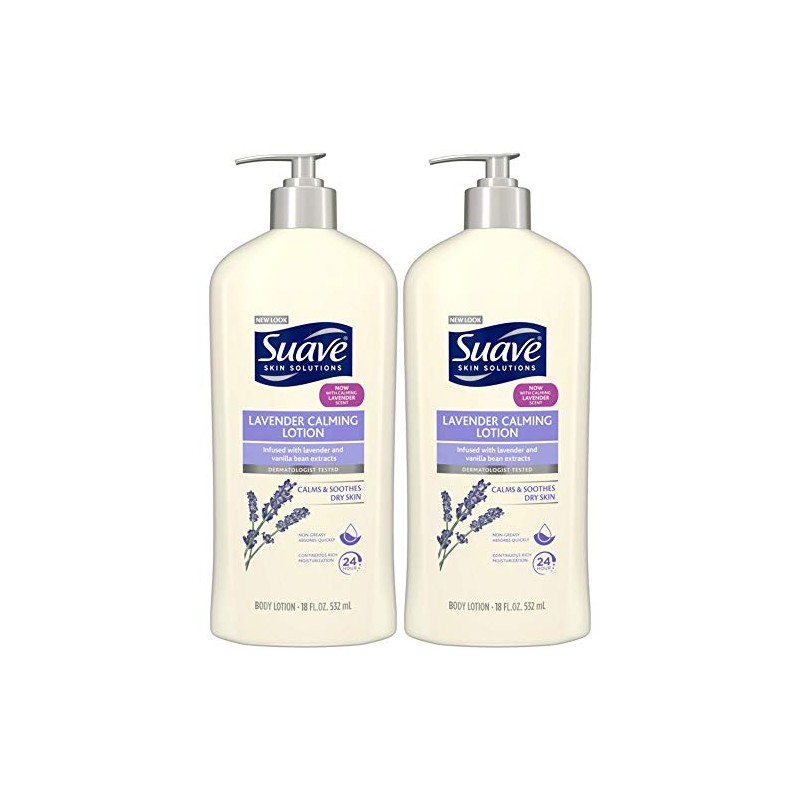 Suave Body Lotion 18 Ounce Lavender Vanilla Pack of 2