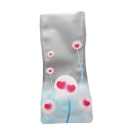 Portable Emergency Vase, Pink and Blue Hearts, Foldable and Reusable Vase