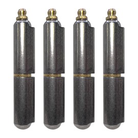 3” Inch Weldable Bullet Hinge – Heavy Duty Barrel Hinges – Weld On Gate Hinges – Weldable Door Hinges – Weld BBQ Smoker Hinge – 3" Inch x .61" Inch – Heavy Duty Steel Teardrop Body Pin Grease Zerk