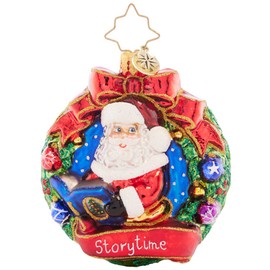 Christopher Radko Hand-Crafted European Glass Christmas Decorative Ornament, Santa's Story Time Gem