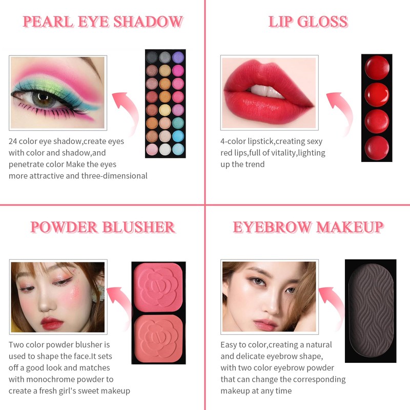 Make-Up Pallet Set, Make-Up Set Women Portable, Make-Up Palettes Make-Up