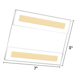 Ludery Acrylic Sign Holder - 5x7 Horizontal Wall Mount Sign Frame with Tape Adhesive for Office, Home, Store, Restaurant - No Drilling (6 Pack)