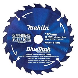 Makita B-15110 24T Bluemak Circular Saw Blade, 165 x 20 mm