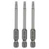 sourcing map 3pcs T15 Torx Head Screwdriver Bit 1/4" Hex
