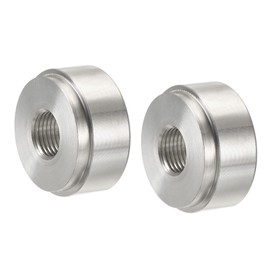 MECCANIXITY Weld on Fitting Bung 1/8NPT Female Aluminium Alloy Pipe Thread Connector Silver Tone 2pcs