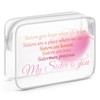 Sister Quotes Gifts Clear Makeup Bags with Zipper Sister Friendship