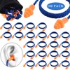 100 Pairs Corded Ear Plugs Silicone Noise Reducing Blocking Cancelling